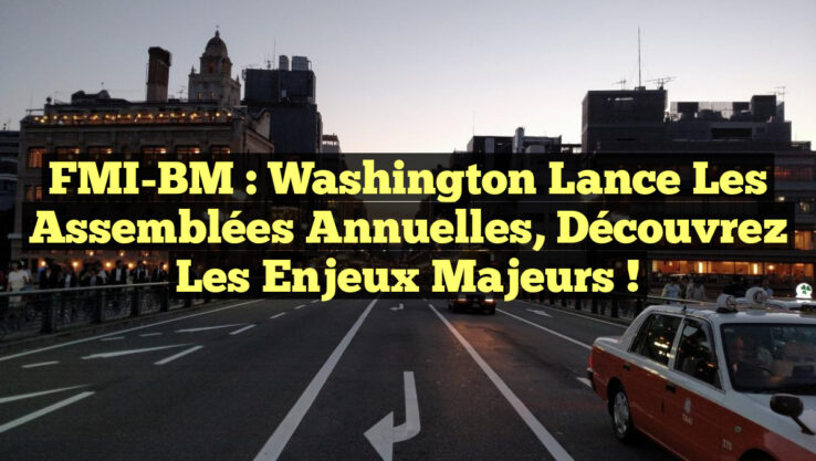 FMI-BM : Washington lance les Assemblées annuelles, découvrez les enjeux majeurs !