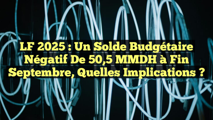 LF 2025 : Un Solde Budgétaire Négatif de 50,5 MMDH à Fin Septembre, Quelles Implications ?