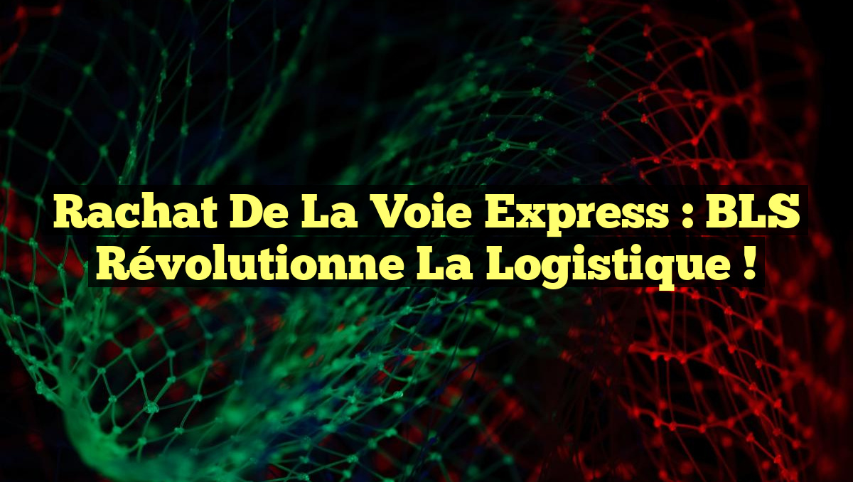 Rachat de La Voie Express : BLS Révolutionne la Logistique !