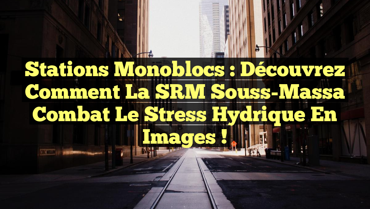 Stations monoblocs : Découvrez comment la SRM Souss-Massa combat le stress hydrique en images !