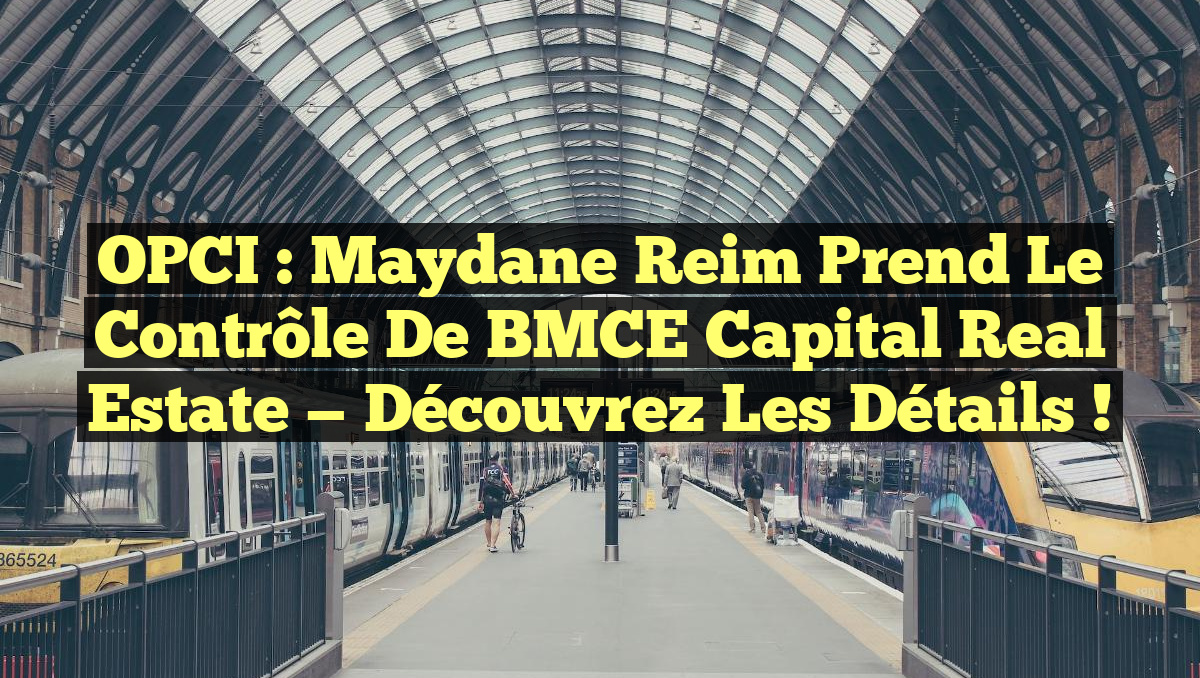OPCI : Maydane Reim Prend le Contrôle de BMCE Capital Real Estate — Découvrez les Détails !