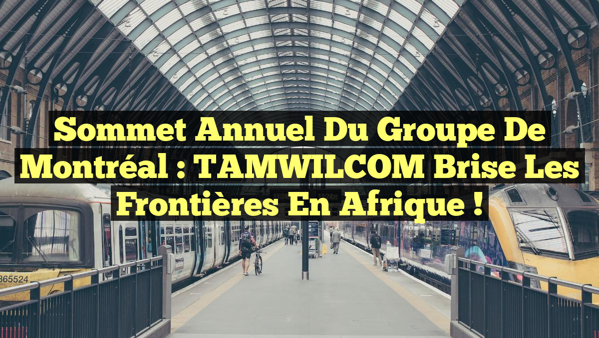 Sommet Annuel du Groupe de Montréal : TAMWILCOM Brise les Frontières en Afrique !