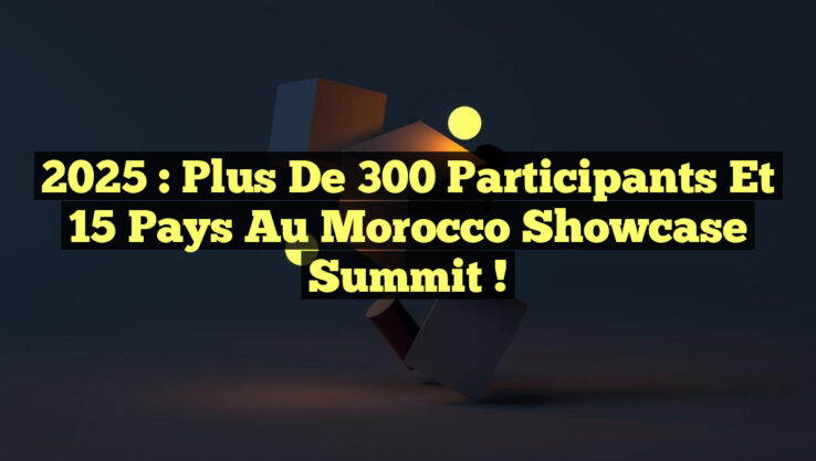 2025 : Plus de 300 Participants et 15 Pays au Morocco Showcase Summit ! 2025 : Plus de 300 Participants et 15 Pays au Morocco Showcase Summit !