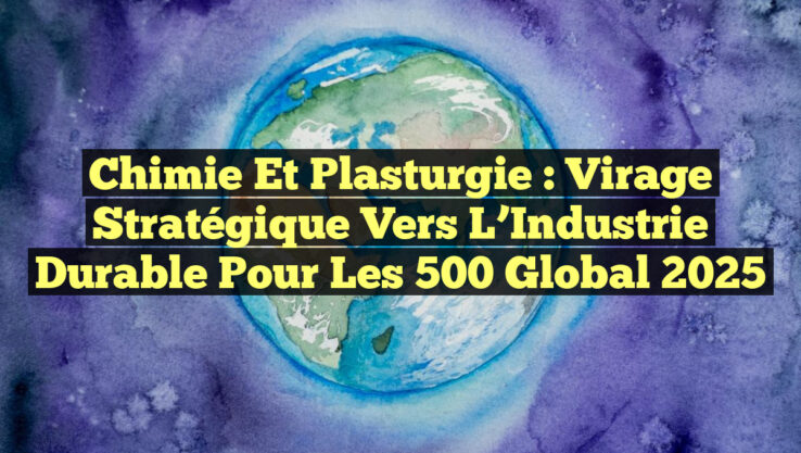 Chimie et Plasturgie : Virage Stratégique vers l’Industrie Durable pour les 500 Global 2025