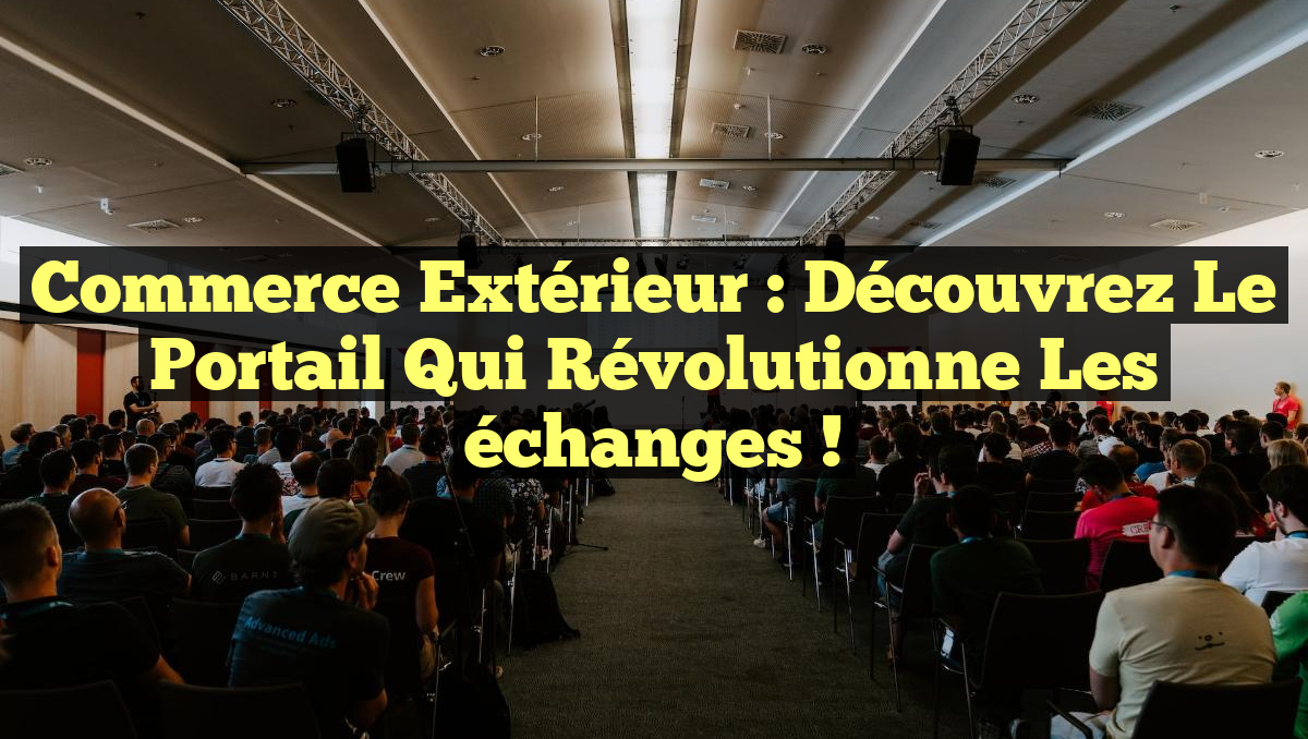 Commerce extérieur : découvrez le portail qui révolutionne les échanges !
