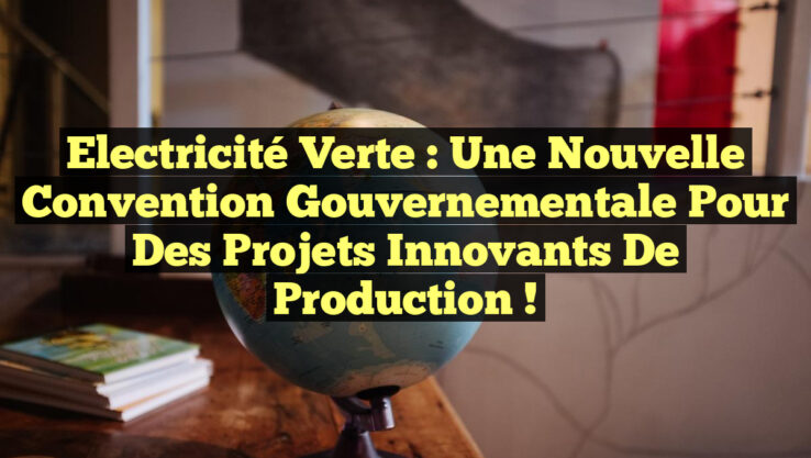 Electricité verte : une nouvelle convention gouvernementale pour des projets innovants de production !