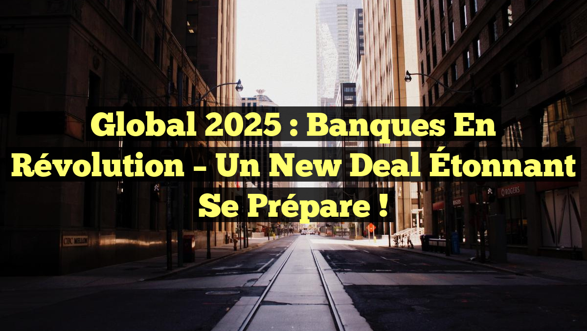 Global 2025 : Banques en Révolution – Un New Deal Étonnant se Prépare !