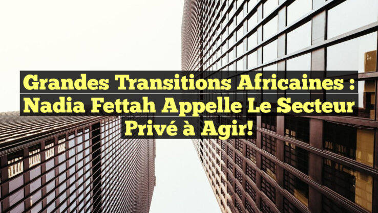 Grandes Transitions Africaines : Nadia Fettah appelle le Secteur Privé à Agir!
