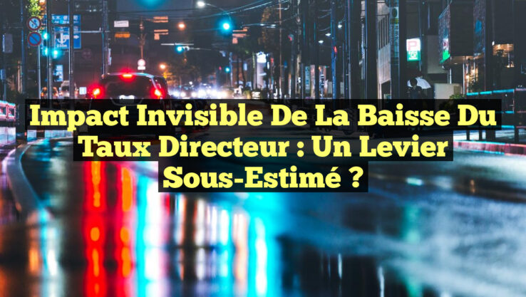 Impact Invisible de la Baisse du Taux Directeur : Un Levier Sous-Estimé ?