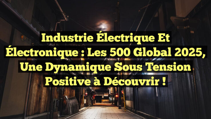 Industrie Électrique et Électronique : Les 500 Global 2025, Une Dynamique Sous Tension Positive à Découvrir !