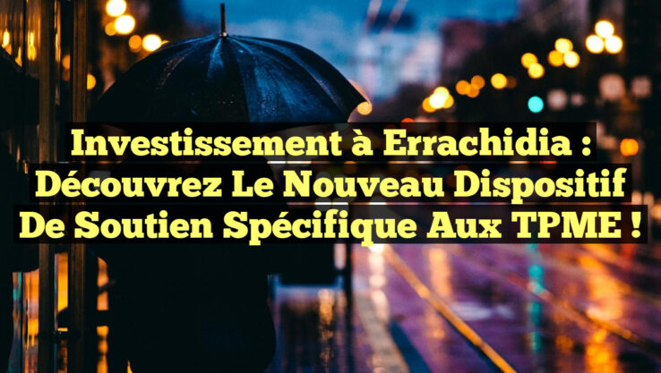 Investissement à Errachidia : Découvrez le nouveau dispositif de soutien spécifique aux TPME !