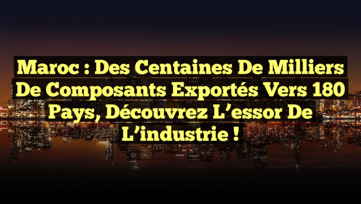 Maroc : Des centaines de milliers de composants exportés vers 180 pays, découvrez l’essor de l’industrie !
