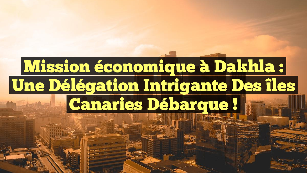 Mission économique à Dakhla : Une délégation intrigante des îles Canaries débarque !