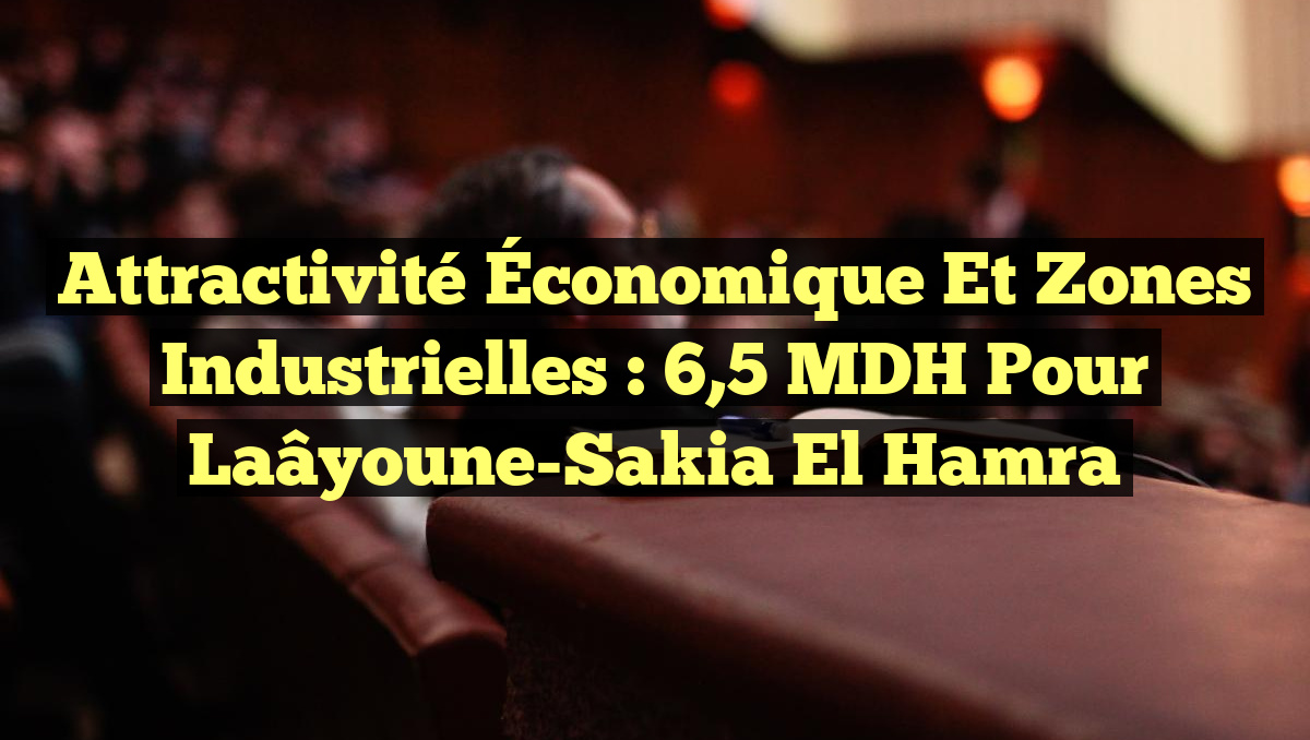 Attractivité Économique et Zones Industrielles : 6,5 MDH pour Laâyoune-Sakia El Hamra