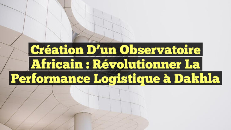 Création d’un Observatoire Africain : Révolutionner la Performance Logistique à Dakhla