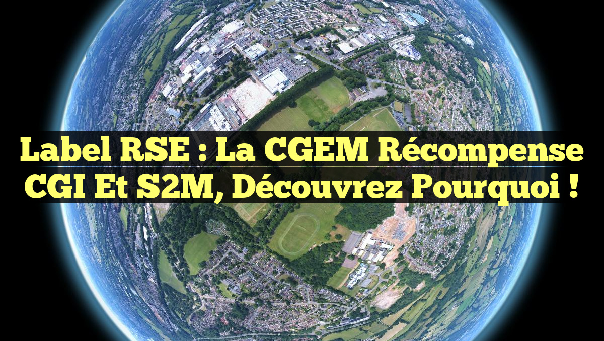 Label RSE : La CGEM Récompense CGI et S2M, Découvrez Pourquoi !
