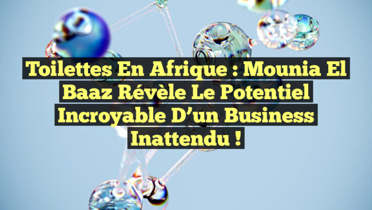 Toilettes en Afrique : Mounia El Baaz révèle le potentiel incroyable d’un business inattendu !