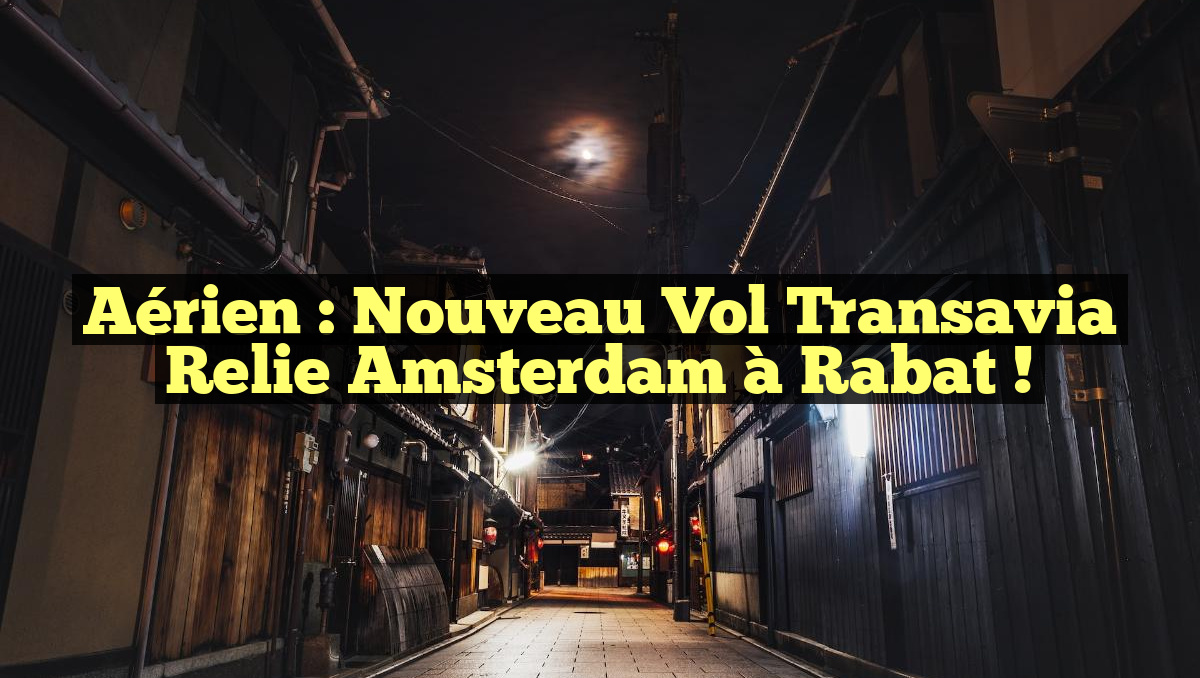 Aérien : Nouveau vol Transavia relie Amsterdam à Rabat !