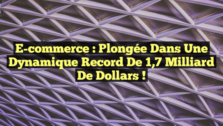 E-commerce : Plongée dans une dynamique record de 1,7 milliard de dollars !