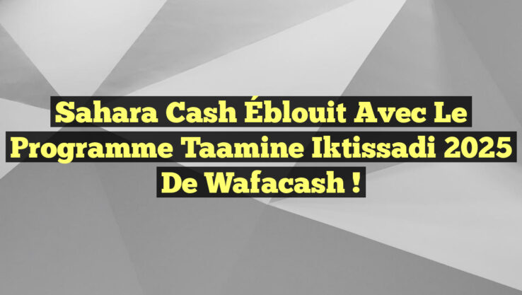 Sahara Cash Éblouit avec le Programme Taamine Iktissadi 2025 de Wafacash !