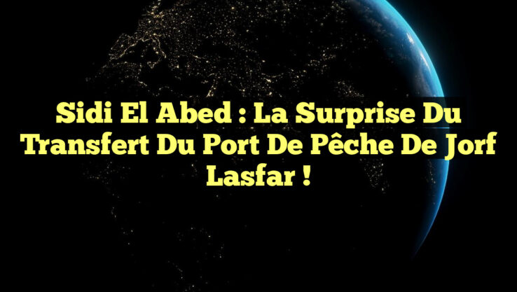 Sidi el Abed : La surprise du transfert du port de pêche de Jorf Lasfar !