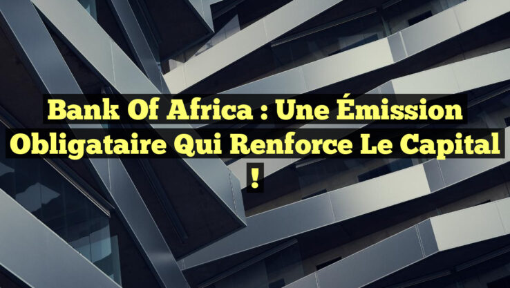 Bank of Africa : Une Émission Obligataire qui Renforce le Capital !