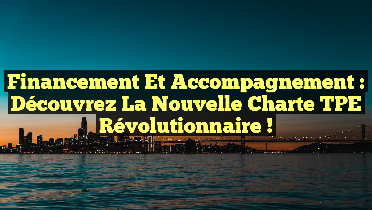 Financement et Accompagnement : Découvrez la Nouvelle Charte TPE Révolutionnaire !