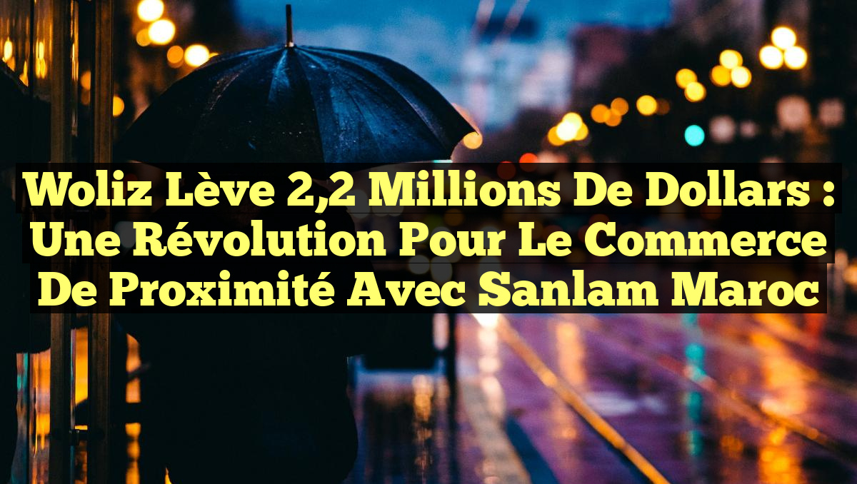 Woliz lève 2,2 millions de dollars : une révolution pour le commerce de proximité avec Sanlam Maroc