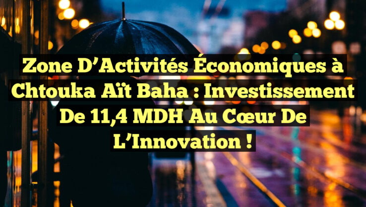 Zone d’Activités Économiques à Chtouka Aït Baha : Investissement de 11,4 MDH au Cœur de l’Innovation !