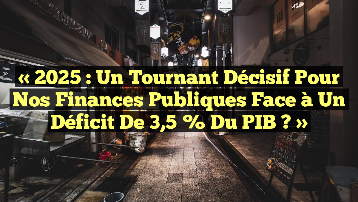 « 2025 : Un Tournant Décisif pour nos Finances Publiques face à un Déficit de 3,5 % du PIB ? »