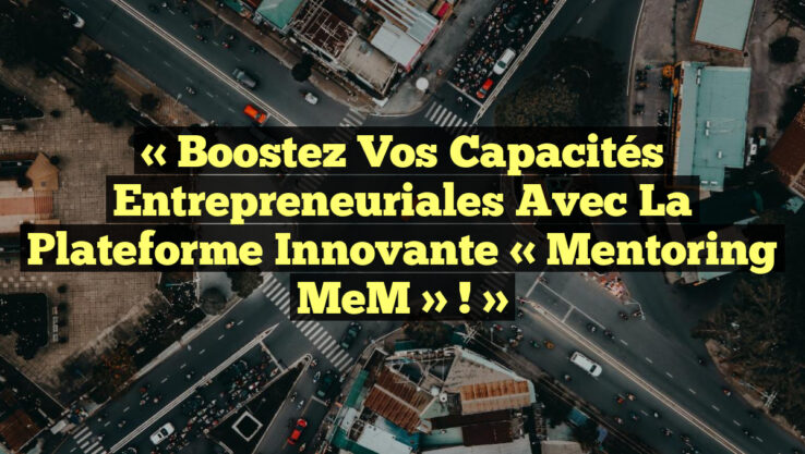 « Boostez vos capacités entrepreneuriales avec la plateforme innovante « Mentoring MeM » ! »
