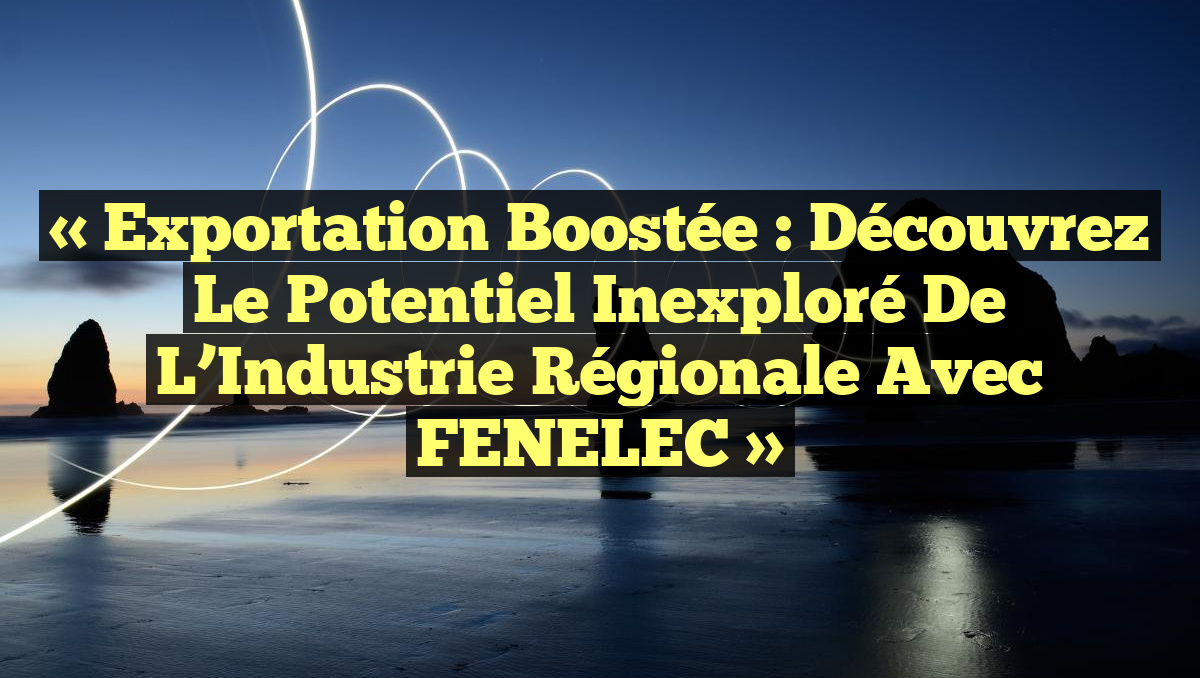 « Exportation Boostée : Découvrez le Potentiel Inexploré de l’Industrie Régionale avec FENELEC »