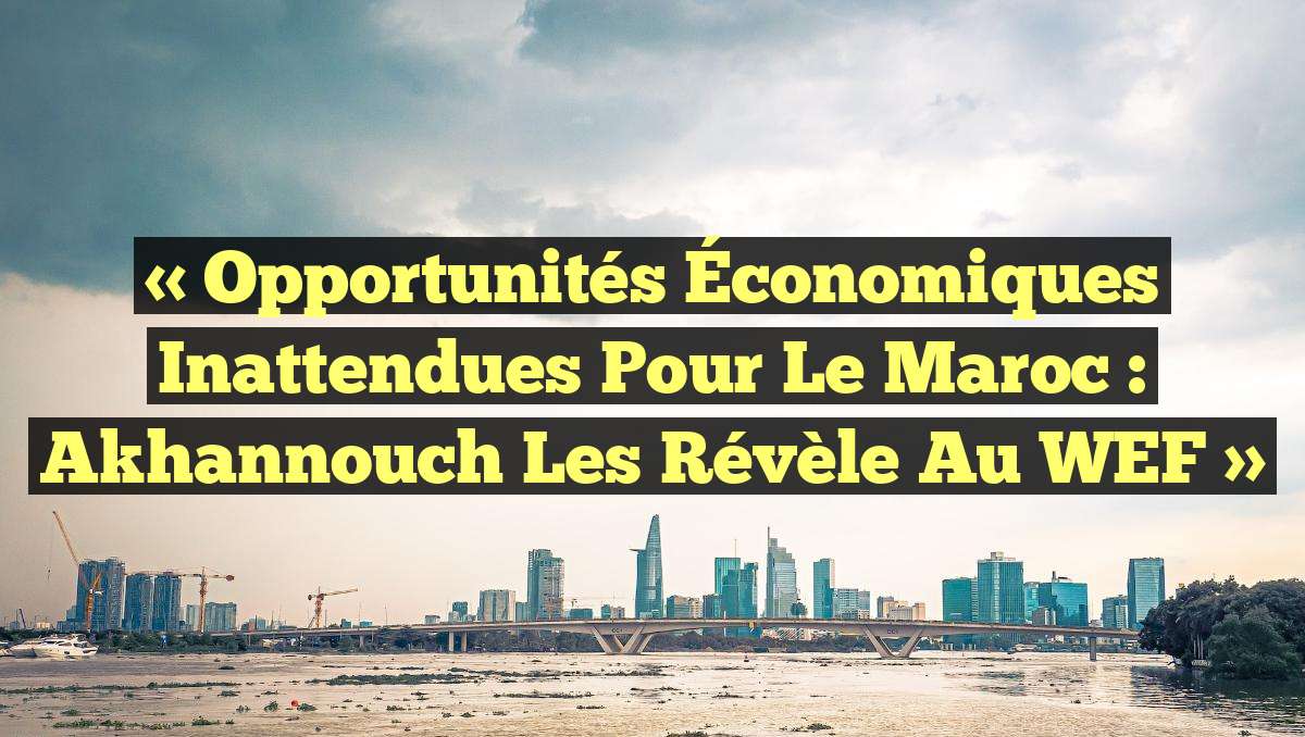 « Opportunités Économiques Inattendues pour le Maroc : Akhannouch les Révèle au WEF »
