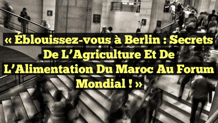 « Éblouissez-vous à Berlin : Secrets de l’Agriculture et de l’Alimentation du Maroc au Forum Mondial ! »
