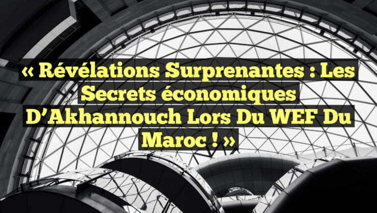 « Révélations surprenantes : Les secrets économiques d’Akhannouch lors du WEF du Maroc ! »