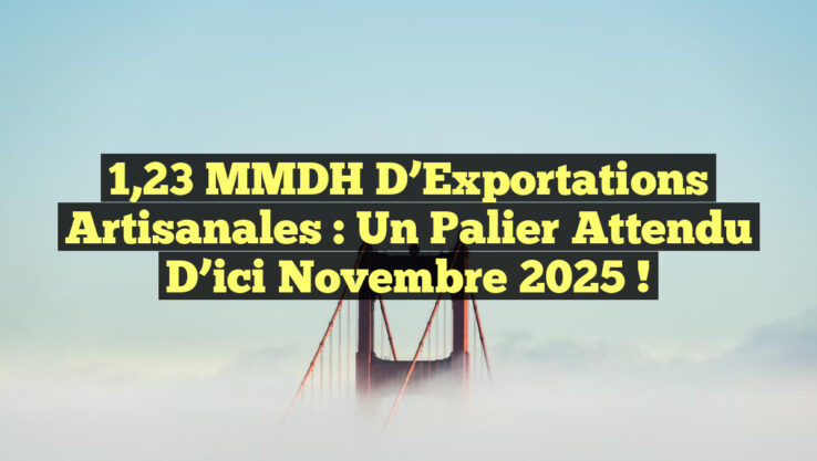 1,23 MMDH d’Exportations Artisanales : Un Palier Attendu d’ici Novembre 2025 !