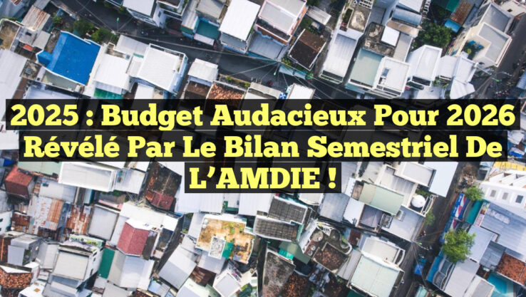 2025 : Budget Audacieux pour 2026 Révélé par le Bilan Semestriel de l’AMDIE !
