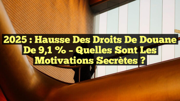 2025 : Hausse des droits de douane de 9,1 % – Quelles sont les motivations secrètes ?