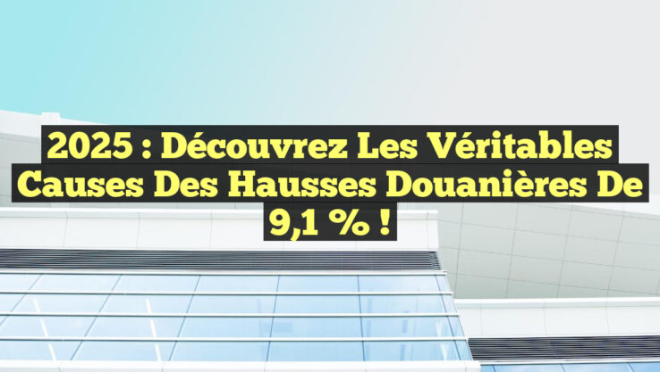 2025 : Découvrez les véritables causes des hausses douanières de 9,1 % !