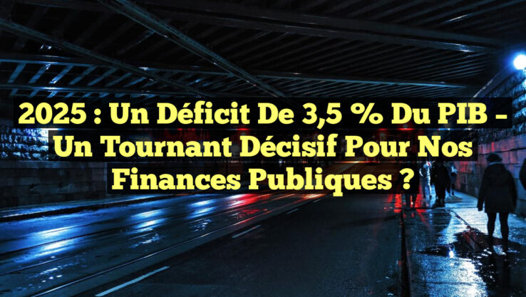 2025 : Un Déficit de 3,5 % du PIB – Un Tournant Décisif pour Nos Finances Publiques ?