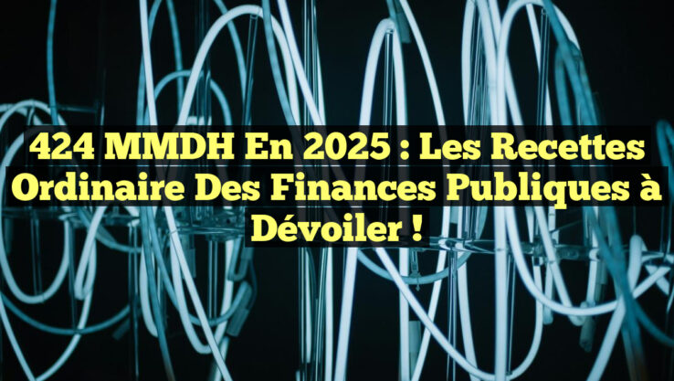 424 MMDH en 2025 : Les Recettes Ordinaire des Finances Publiques à Dévoiler !