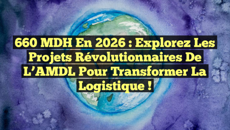 660 MDH en 2026 : Explorez les projets révolutionnaires de l’AMDL pour transformer la logistique !