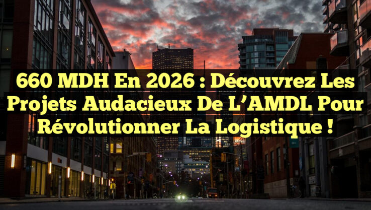 660 MDH en 2026 : Découvrez les projets audacieux de l’AMDL pour révolutionner la logistique !