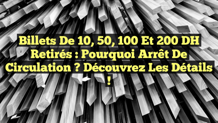 Billets de 10, 50, 100 et 200 DH Retirés : Pourquoi Arrêt de Circulation ? Découvrez les Détails !