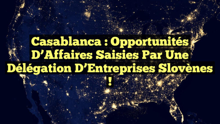 Casablanca : Opportunités d’Affaires Saisies par une Délégation d’Entreprises Slovènes !