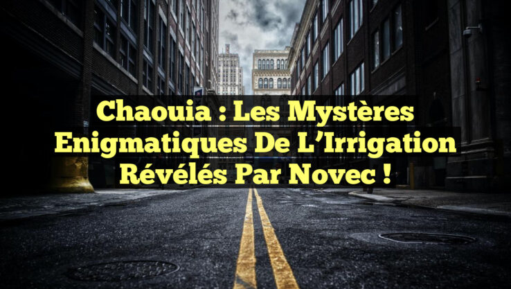 Chaouia : Les Mystères Enigmatiques de l’Irrigation Révélés par Novec !
