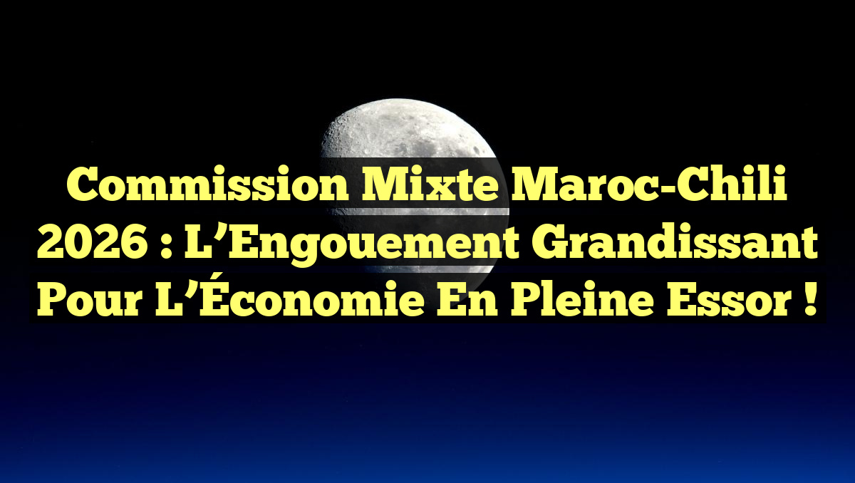 Commission Mixte Maroc-Chili 2026 : L’Engouement Grandissant pour l’Économie en Pleine Essor !