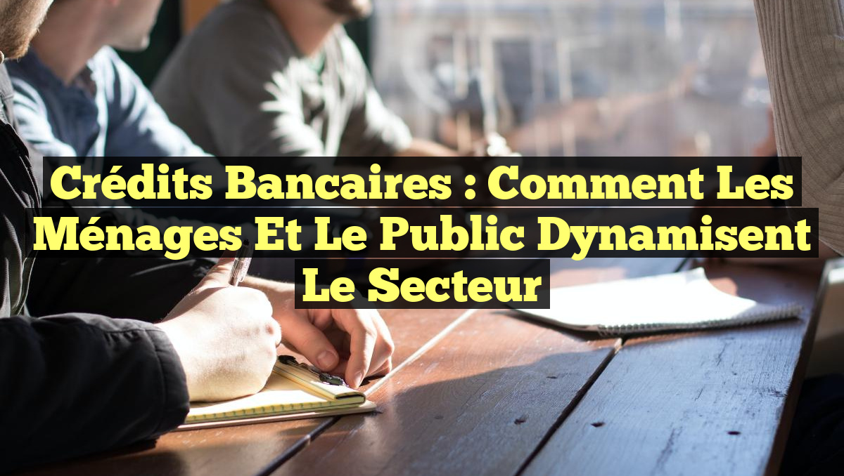 Crédits bancaires : Comment les ménages et le public dynamisent le secteur