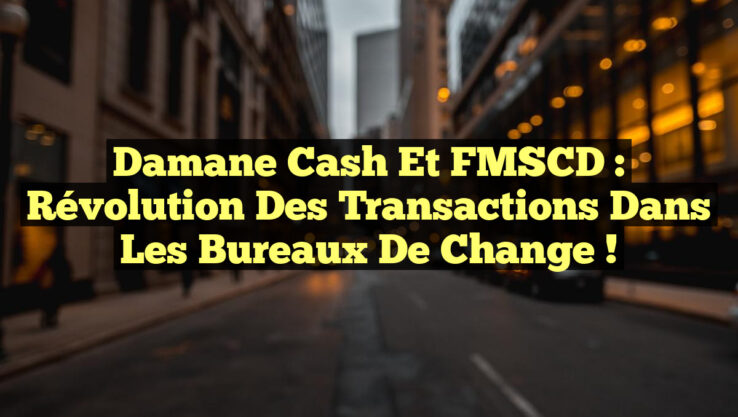 Damane Cash et FMSCD : Révolution des Transactions dans les Bureaux de Change !