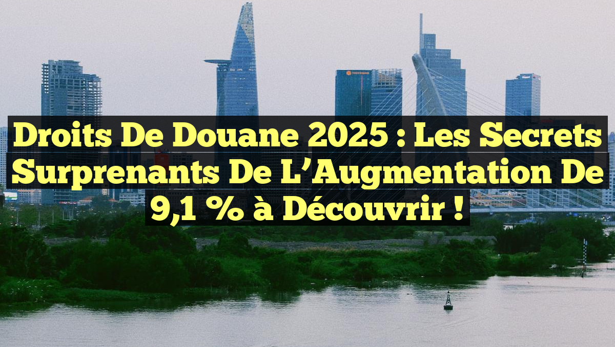 Droits de Douane 2025 : Les Secrets Surprenants de l&rsquo;Augmentation de 9,1 % à Découvrir !